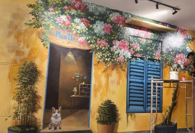 Vẽ tranh quán cà phê BMT – Giải pháp tạo điểm nhấn thu hút khách hàng