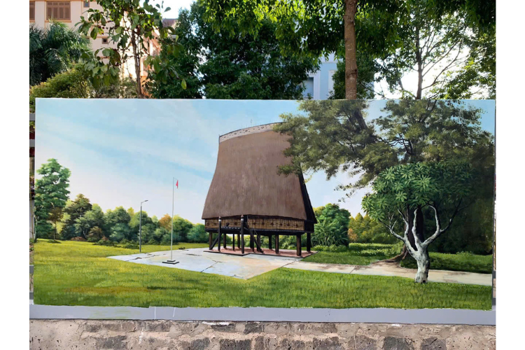 Tranh tường 3D BMT Bồ câu trắng