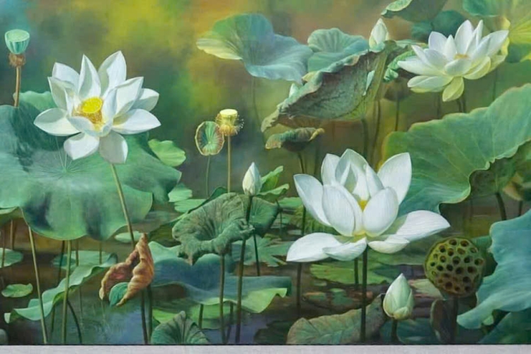 TRANH TƯỜNG BỒ CÂU TRẮNG